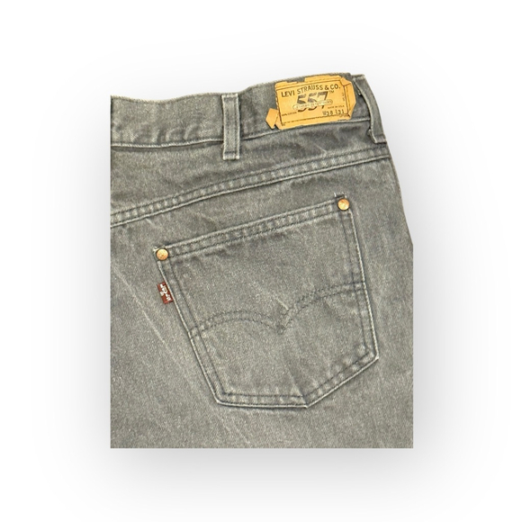 Vintage 80s Levi’s Men’s 557 For Cowboys Gray Denim Jeans Made In USA Sz 38x31​ - Picture 9 of 11